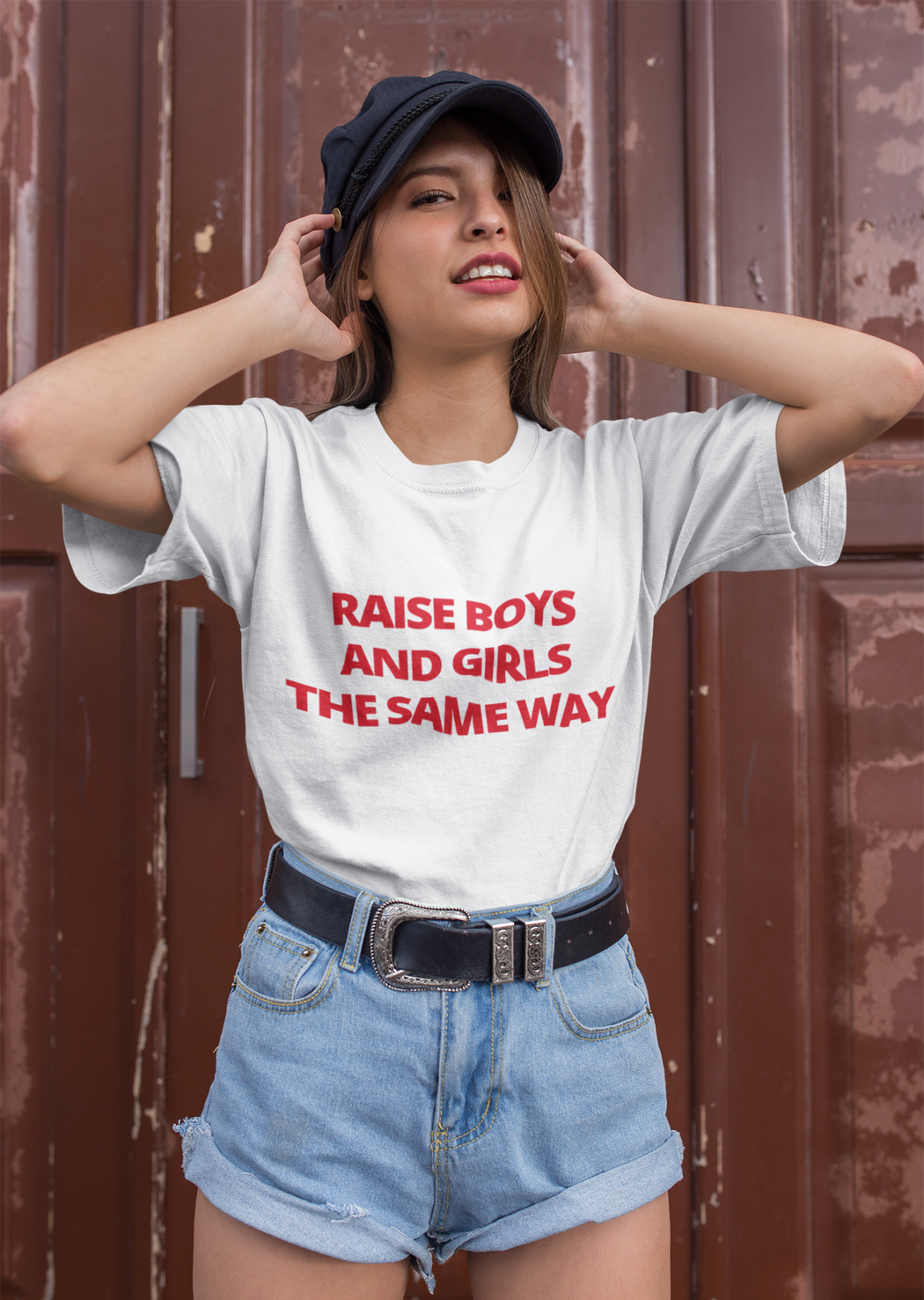 Raise Boys and Girls The Same Way T-Shirt, T-Shirt - Casual Sets